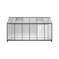 [08X12FT] Large Outdoor Heavy-Duty Polycarbonate Walk-In Greenhouse With Double Swing Doors And Two Ventilation Windows (SAK73651)