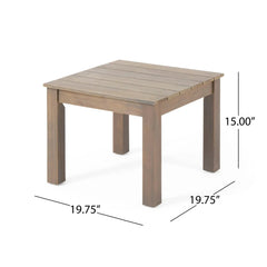Halcyon Outdoor Side Table With Slat Design
