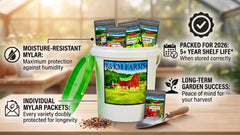 BEST VALUE: 100,000 Vegetable Heirloom Seed Vault. 100 Seed Packets