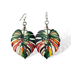 Monstera Leaf  Earrings #1792