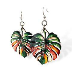Monstera Leaf  Earrings #1792