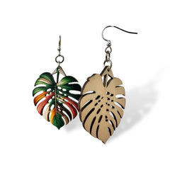 Monstera Leaf  Earrings #1792