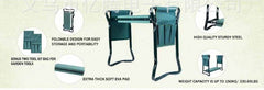 Foldable Garden Bench Chair with Tool Pouch