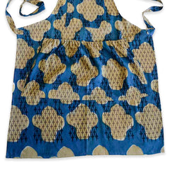 Organic Cotton Block Print Apron - Unisex Kitchen & Garden | Mali