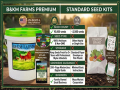 20 Vegetable Seed Packets- Survival Seed Vault, 10,000+ Seeds