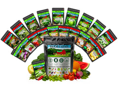 20-50 Varieties - Heirloom Vegetable & Herb Seed Vaults – USA Grown, Non-GMO - 10,000-50,000 Seeds