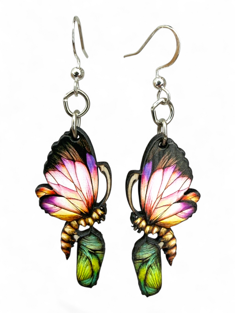 Cocoon to Butterfly Earrings #227