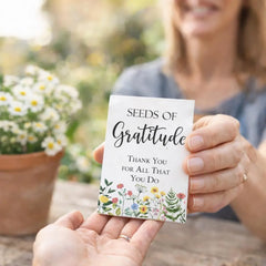 Seeds of Gratitude 25 Pack • Thank You Seed Packets • Wildflower Seed Favors