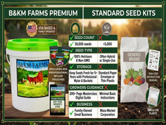 30 Seed Packet Vault: Heirloom, Non-GMO Vegetable Seed Packets