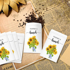 Thanks a Bunch Seed Packets – 25 Pack | Sunflower or Wildflower Seeds