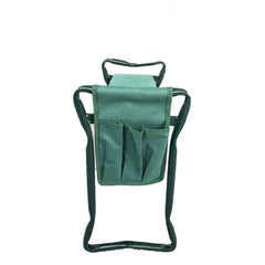 Foldable Garden Bench Chair with Tool Pouch