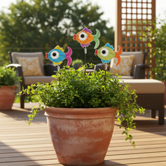 Fish Garden Stake, Asst  (Set of 3)