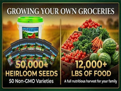 50 Vegetable Seed Packet Vault: 50,000 Heirloom Seeds