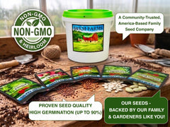 20-50 Varieties - Heirloom Vegetable & Herb Long-Term Seed Vault Bucket – USA Grown, Non-GMO - 10,000-50,000 Seeds