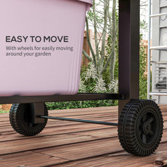 Charcoal Grill with Adjustable Height & Folding Shelves