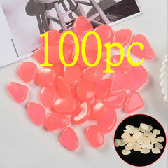 Luminous Stones Fluorescent Aquarium Pebbles Fish Tank Garden Luminous Stones