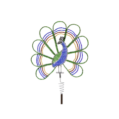 Peacock Garden Stake (Set of 3)