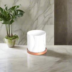 Athena Ceramic 5.5" Marble Planter - Empty
