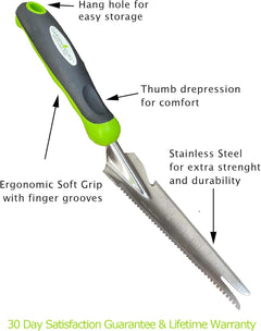 Stainless Steel 5-in-1 Garden Weeder Trowel