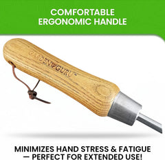 Stainless Steel Garden Cultivator Hoe (classic wood handle)