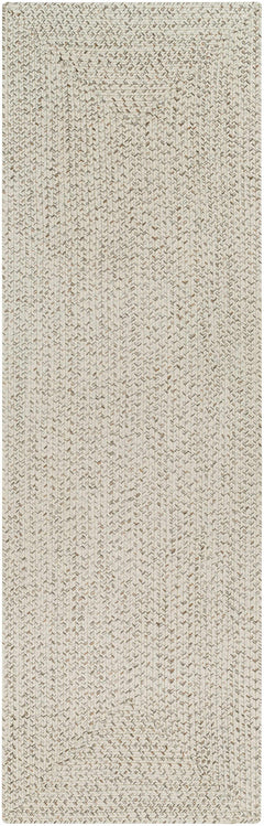 Beige Braided Faux Jute Outdoor Rug