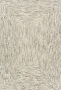Beige Braided Faux Jute Outdoor Rug