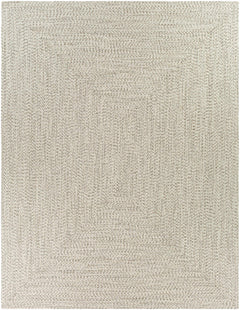Beige Braided Faux Jute Outdoor Rug