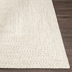 Beige Braided Faux Jute Outdoor Rug