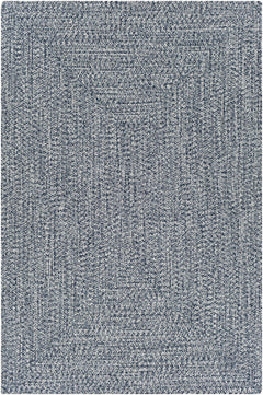 Blue Braided Faux Jute Outdoor Rug