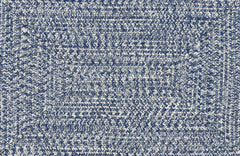 Blue Braided Faux Jute Outdoor Rug