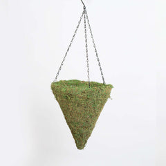 Green Preserved Moss Hanging Cone Basket Triangle Planter