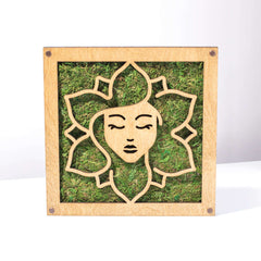 Preserved Moss Wood Botanical Art - Gaia