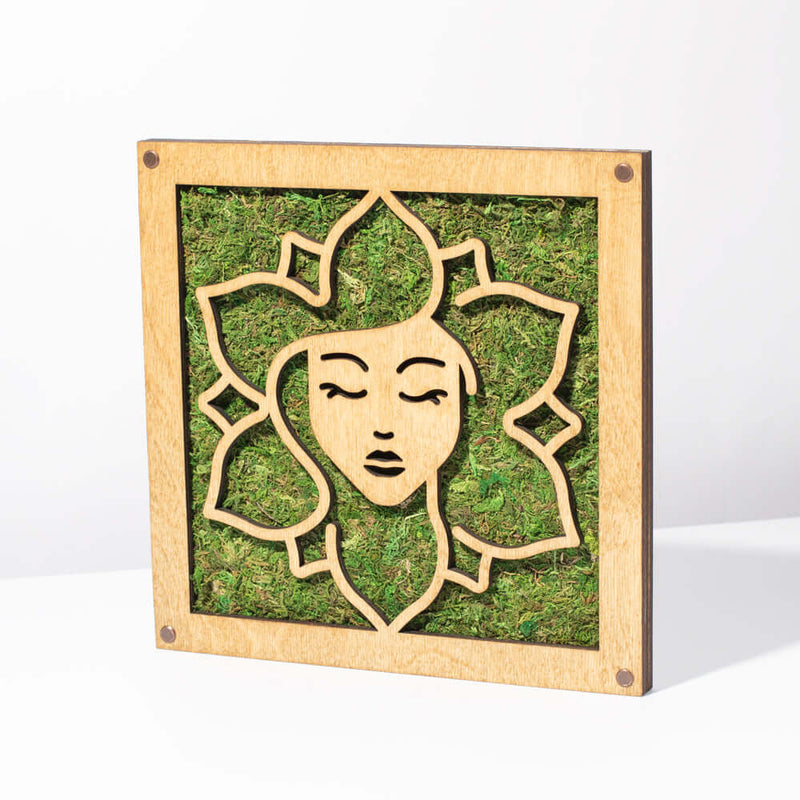 Preserved Moss Wood Botanical Art - Gaia
