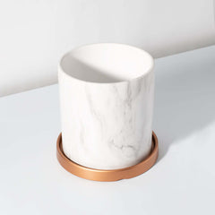Selene Large Ceramic 6.5" Marble Planter - Empty