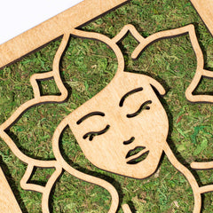 Preserved Moss Wood Botanical Art - Gaia