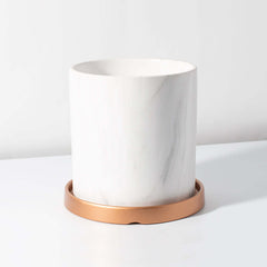 Selene Large Ceramic 6.5" Marble Planter - Empty