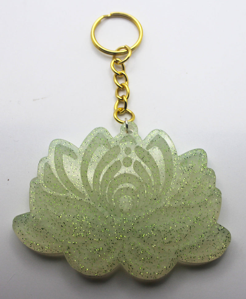 Resin Lotus Flower Keychain