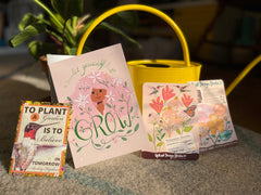 "Believe in Tomorrow" Garden Greetings Kit w. Wildflower Seed Packet, Infosheets + "Let Yourself Grow" Greeting Card (Celebrate Pollinators)
