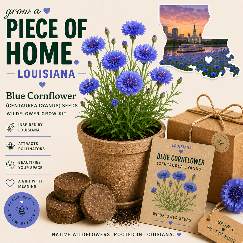Louisiana Blue Cornflower Grow Kit