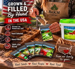 40 Vegetable Seed Packets. 46,000 Heirloom Non-GMO Seeds