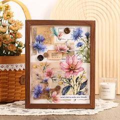 20pcs Floral Scent Vintage Flower Stickers | Creative DIY Journal Garden Label Pack