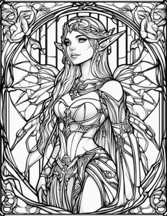 Garden Spirits: Stained Glass Fairies & Elves – Volume 3