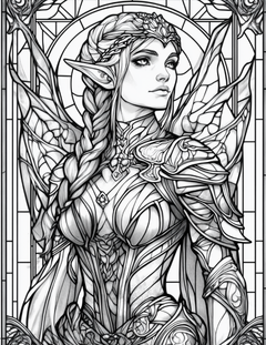 Garden Spirits: Stained Glass Fairies & Elves – Volume 3