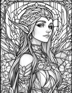 Garden Spirits: Stained Glass Fairies & Elves – Volume 3