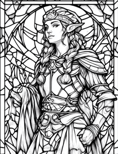 Garden Spirits: Stained Glass Fairies & Elves – Volume 3