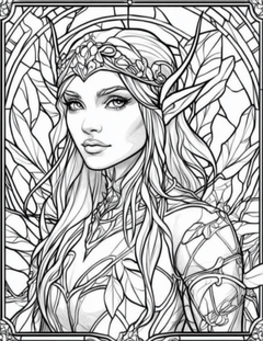 Garden Spirits: Stained Glass Fairies & Elves – Volume 4