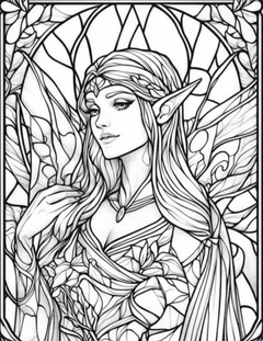 Garden Spirits: Stained Glass Fairies & Elves – Volume 4