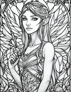 Garden Spirits: Stained Glass Fairies & Elves – Volume 4