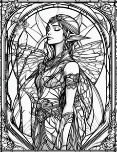 Garden Spirits: Stained Glass Fairies & Elves – Volume 4