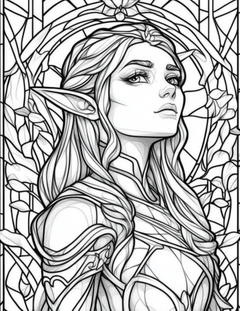 Garden Spirits: Stained Glass Fairies & Elves – Volume 5